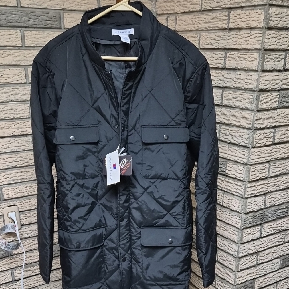 NWT Men's Ultra Club Dawson Quilted Jacket Black Sz 2XL